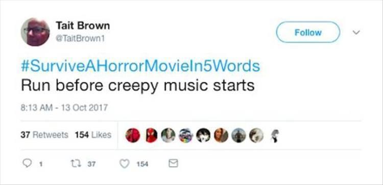 Surviving Horror Movies In Five Words 27 Pics