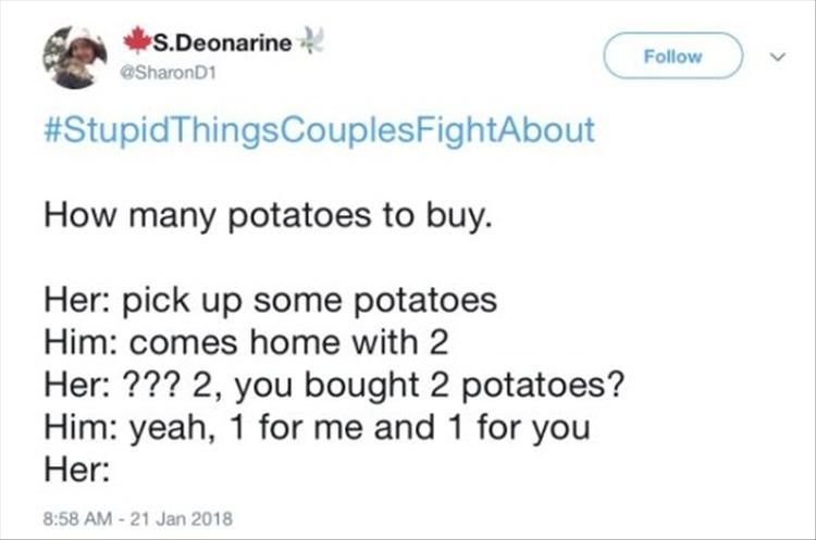 Stupid Things Couples Fight About 26 Pics
