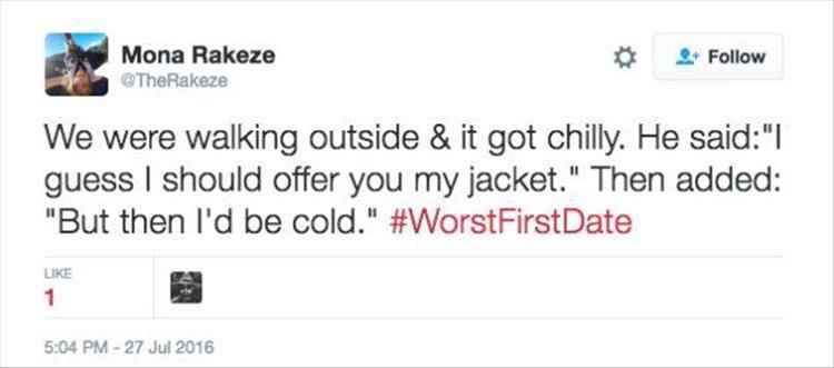 Worst First Dates As Explained By Twitter 18 Pics