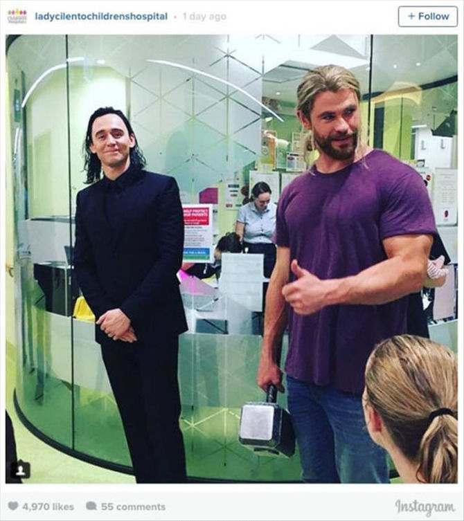 Loki And Thor Visit A Kid’s Hospital - 9 images