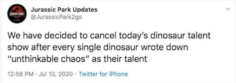 The Jurassic Park Twitter Updates Are Absolutely Hilarious