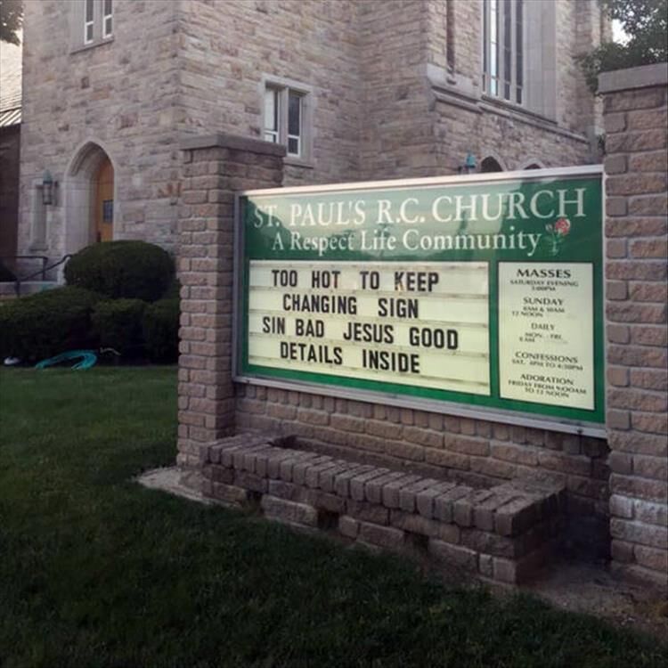 The Funny Side Of Church Signs