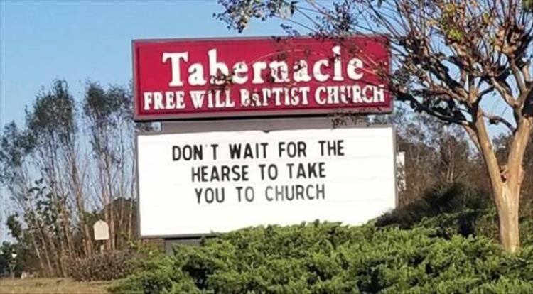 20 Funny Church Signs