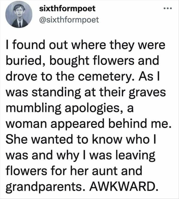 Guy Tells A Funny Story About How He Found Love In A Cemetery