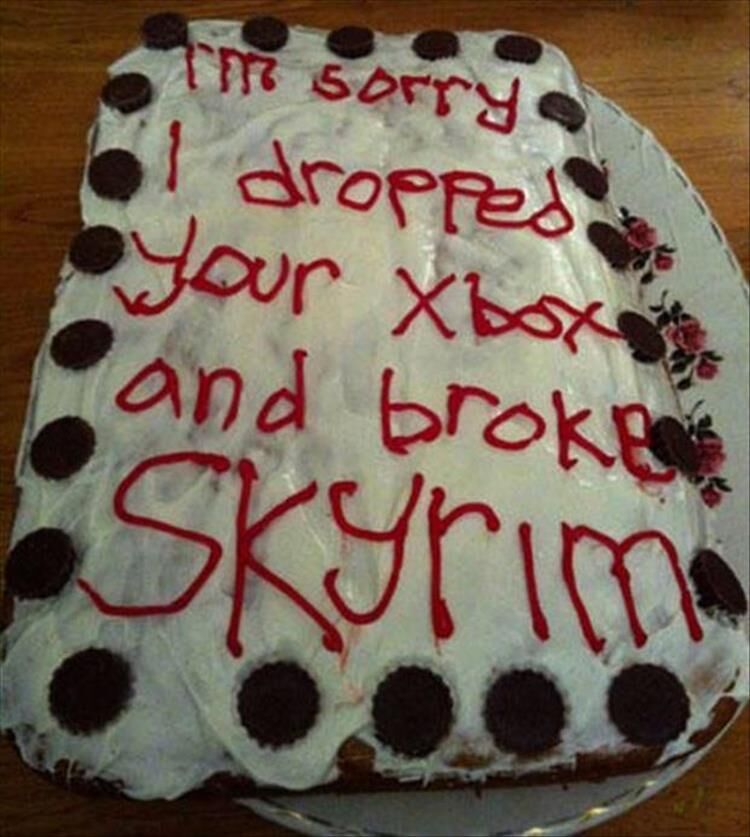 Because Nothing Shows You're Really Sorry Quite Like A Cake