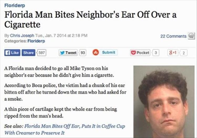 News Headlines From Florida Are Why I Don't Go To Florida