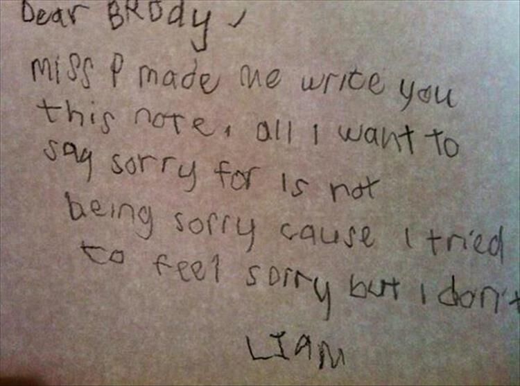 15 Awkwardly Funny Apology Notes