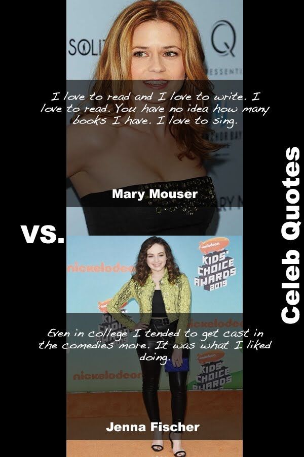 40 Hot Jenna Fischer VS Mary Mouse Quotes And Posts