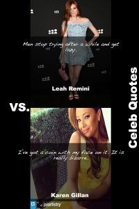 40 Hot Karen Gillan VS Sexy Leah Remini Quotes And Pictures