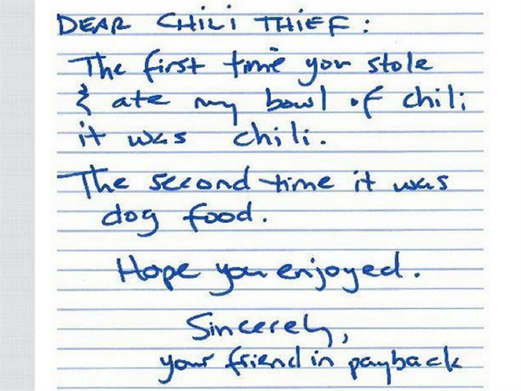 20 Funny Notes Written To Thieves