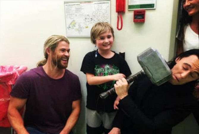 Loki And Thor Visit A Kid’s Hospital - 9 images